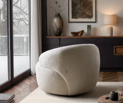 LoungesesselNova 88x88 cm Bouclé Soft Beige Sofort versandfertig