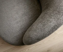 LoungesesselNova 88x88 cm Bouclé Soft Schlamm Sofort versandfertig