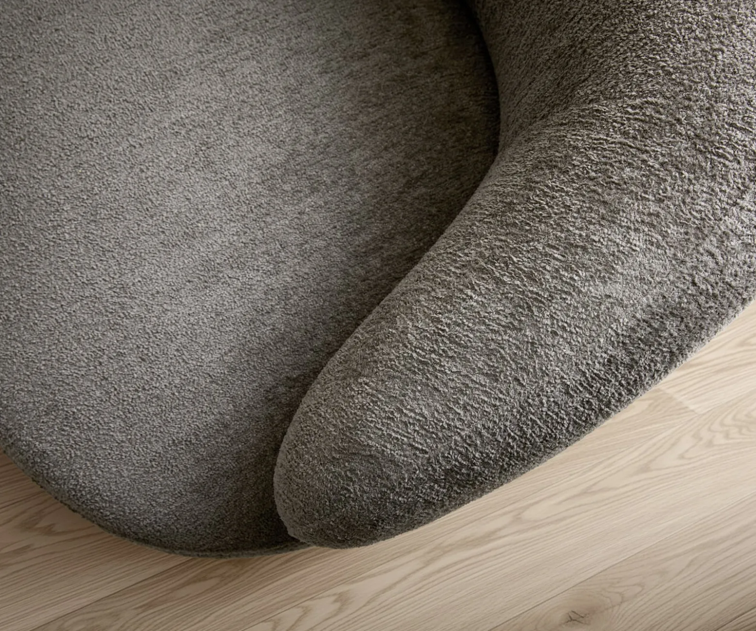 LoungesesselNova 88x88 cm Bouclé Soft Schlamm Sofort versandfertig