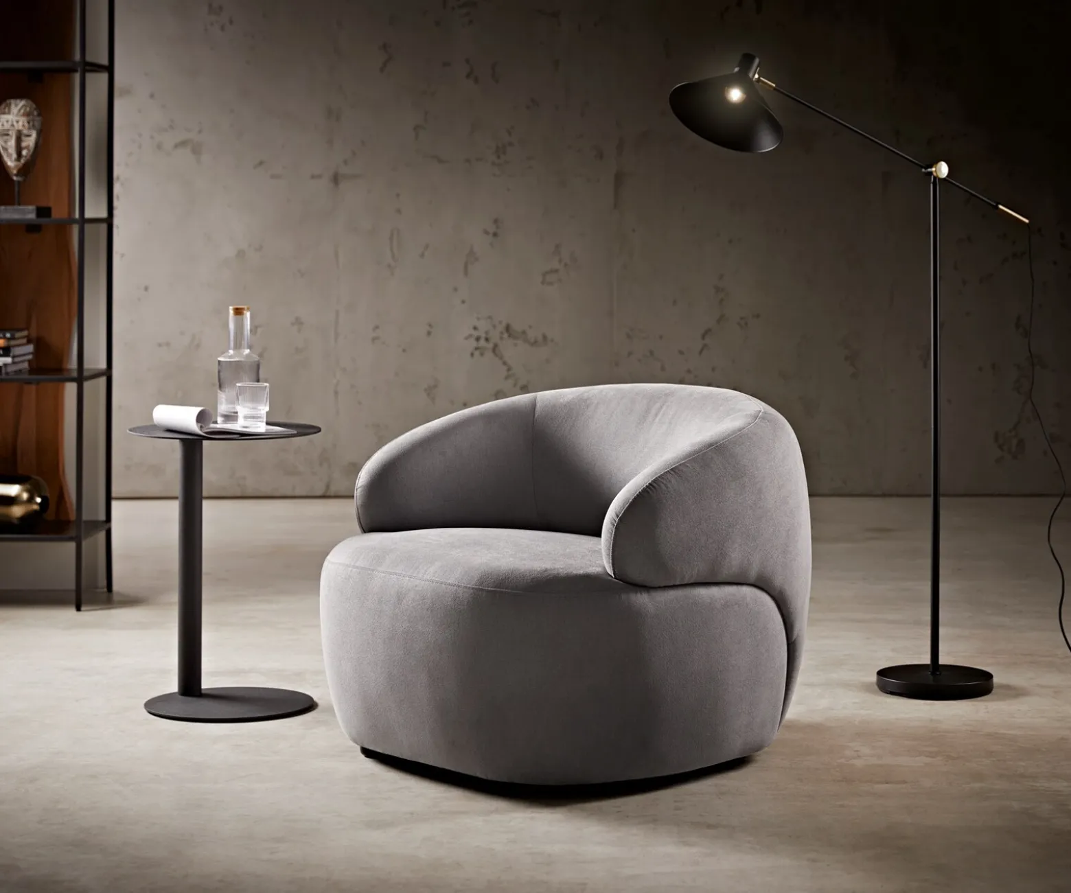 LoungesesselNova 88x88 cm Mikrofaser Grau Sofort versandfertig