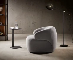 LoungesesselNova 88x88 cm Mikrofaser Grau Sofort versandfertig