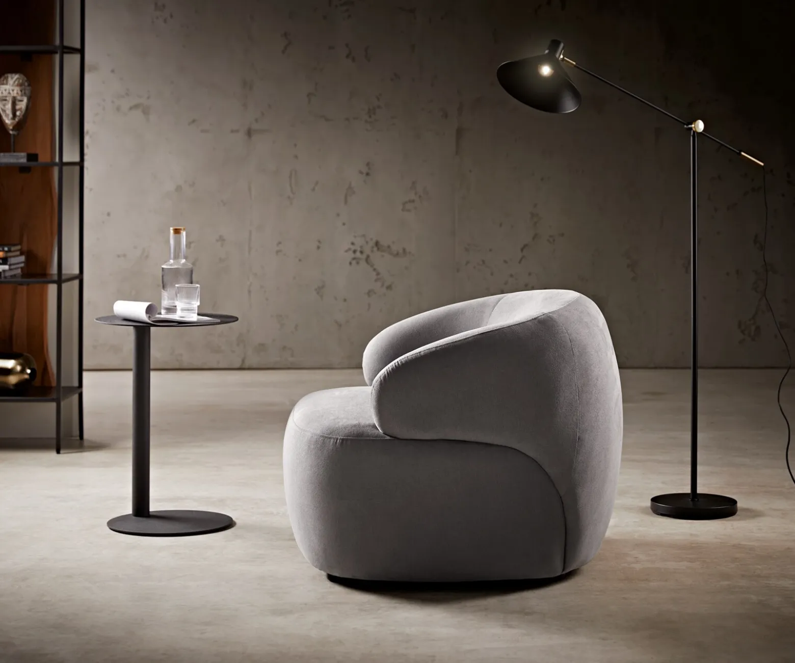 LoungesesselNova 88x88 cm Mikrofaser Grau Sofort versandfertig