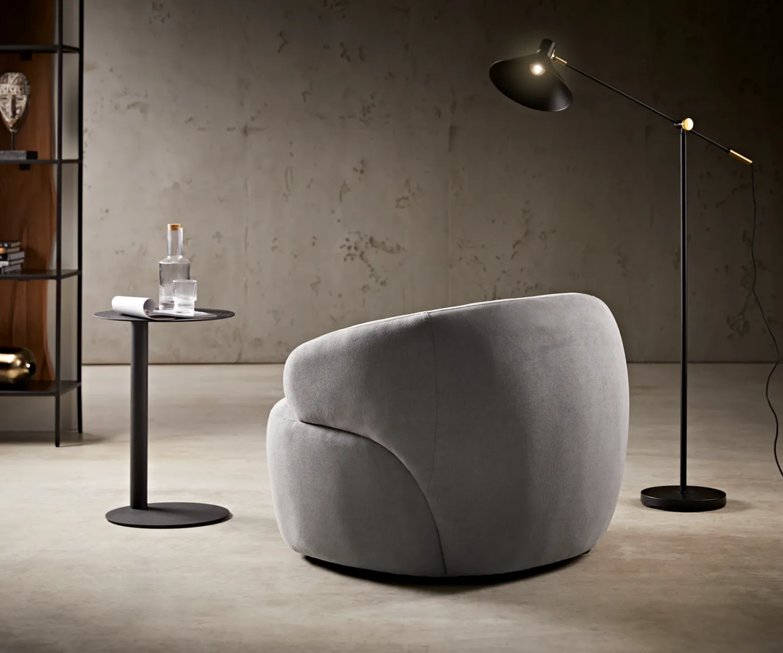 LoungesesselNova 88x88 cm Mikrofaser Grau Sofort versandfertig