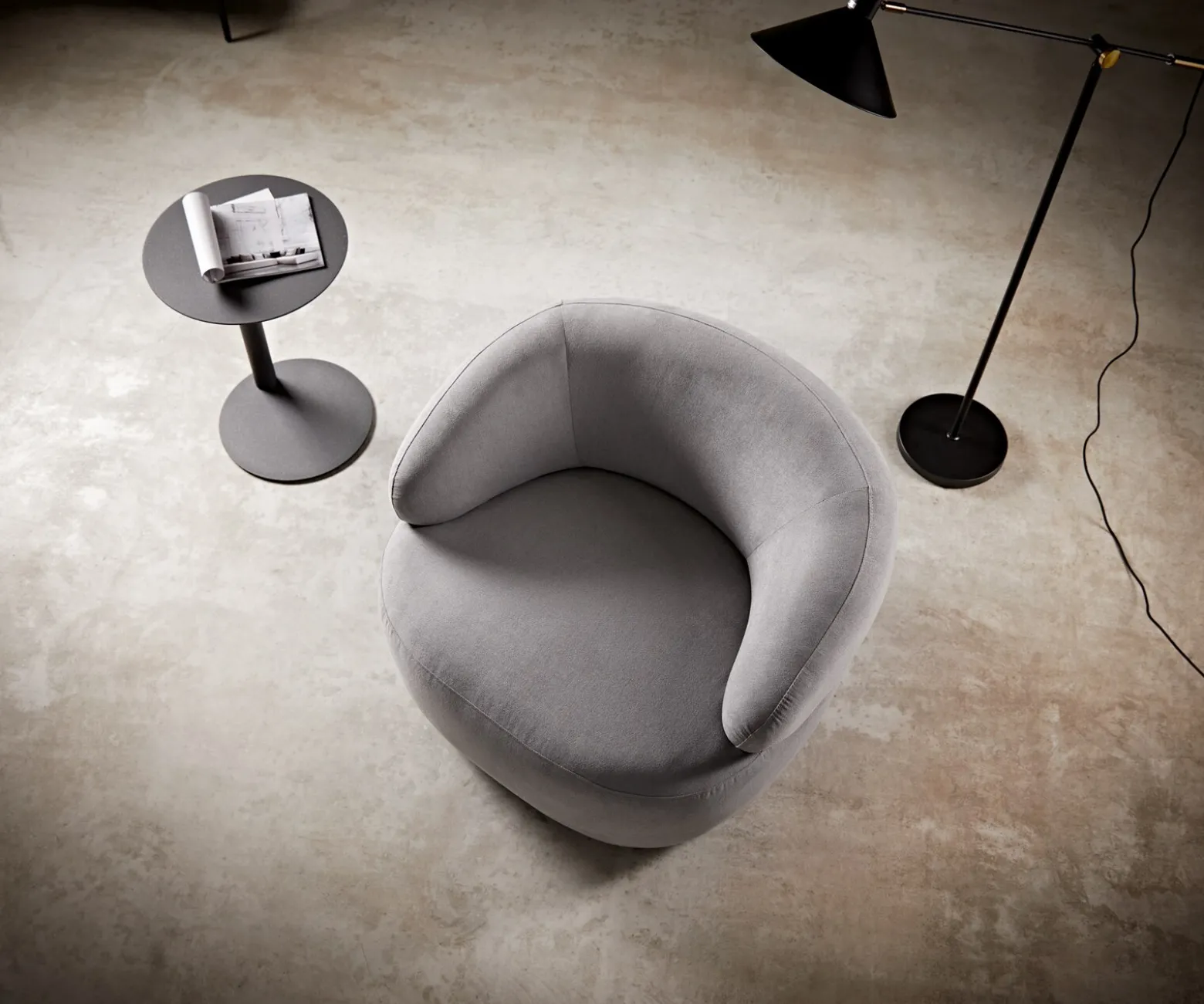 LoungesesselNova 88x88 cm Mikrofaser Grau Sofort versandfertig