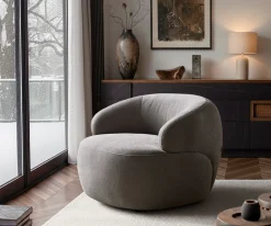 LoungesesselNova 88x88 cm Strukturstoff Soft Grau Sofort versandfertig