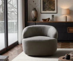 LoungesesselNova 88x88 cm Strukturstoff Soft Grau Sofort versandfertig