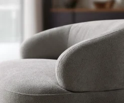 LoungesesselNova 88x88 cm Strukturstoff Soft Grau Sofort versandfertig