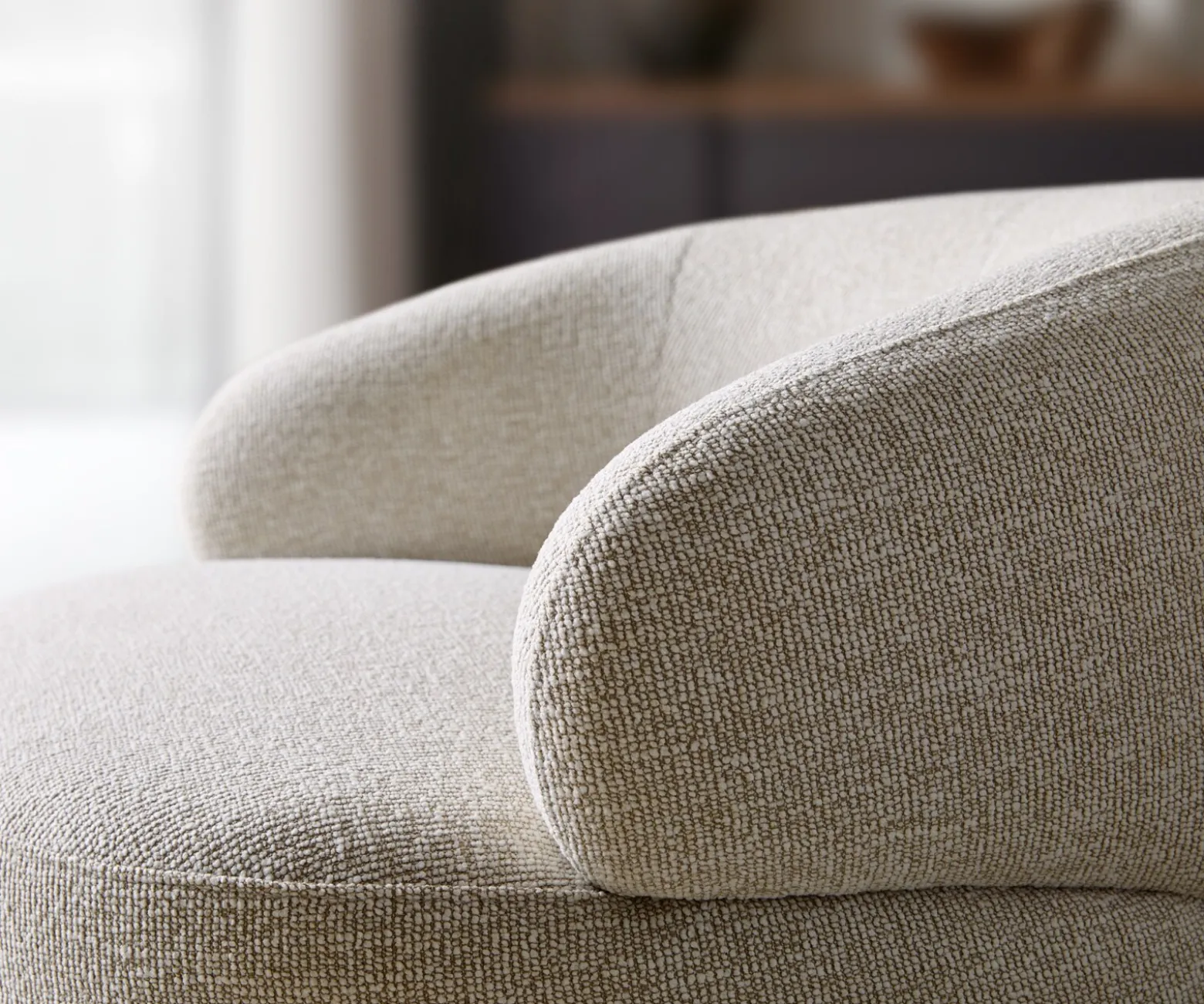 LoungesesselNova 88x88 cm Webstoff Soft Beige Versandfertig ca. 03.09.26