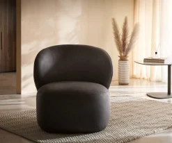 LoungesesselPulo 80x80 cm Mikrofaser Anthrazit Vintage Sofort versandfertig