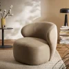 LoungesesselPulo 80x80 cm Mikrofaser Beige Vintage Sofort versandfertig