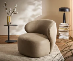 LoungesesselPulo 80x80 cm Mikrofaser Beige Vintage Sofort versandfertig