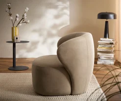 LoungesesselPulo 80x80 cm Mikrofaser Beige Vintage Sofort versandfertig