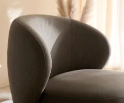 LoungesesselPulo 80x80 cm Mikrofaser Taupe Vintage Sofort versandfertig