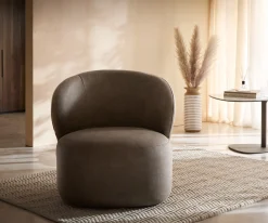 LoungesesselPulo 80x80 cm Mikrofaser Taupe Vintage Sofort versandfertig