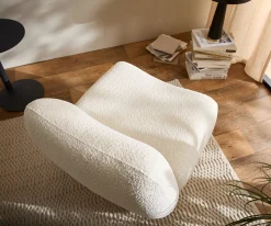 LoungesesselZena 75x85 cm Bouclé Weiß Sofort versandfertig
