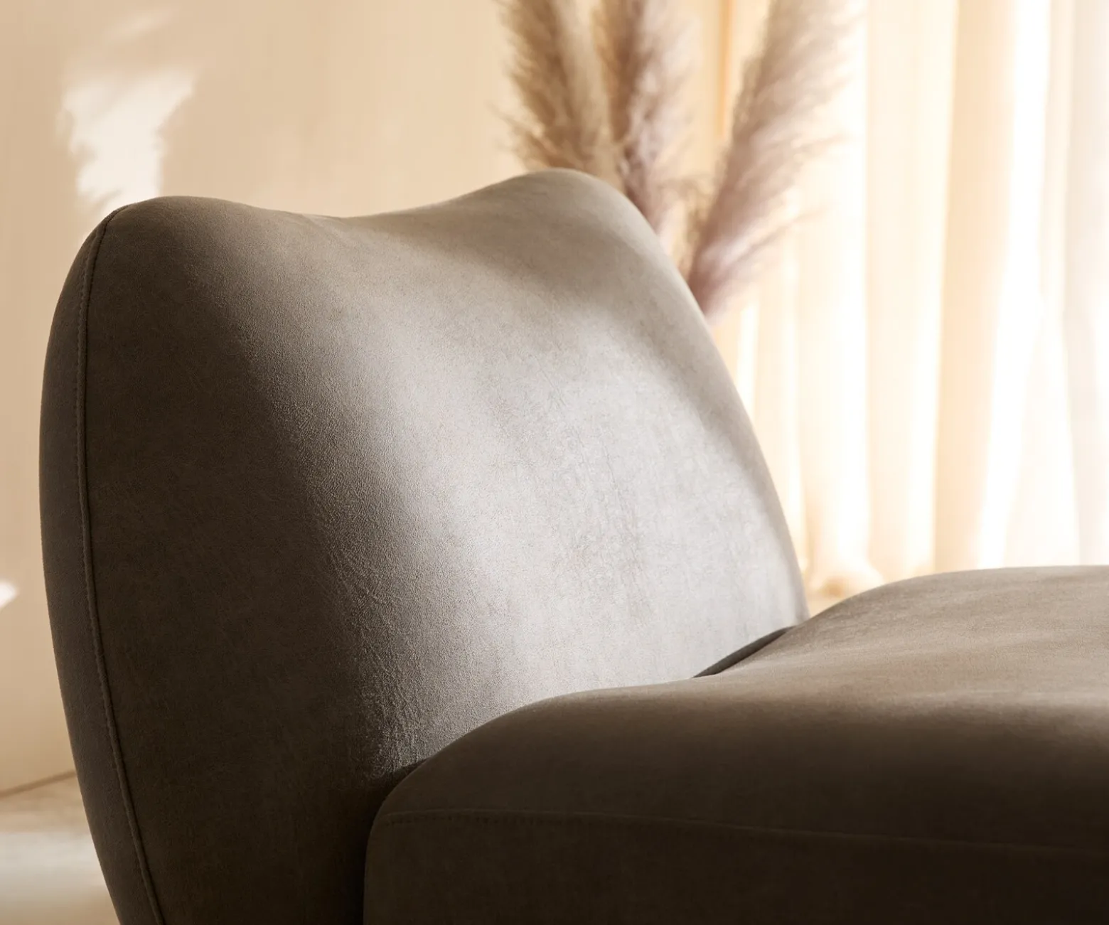 LoungesesselZena 75x85 cm Taupe Vintage Sofort versandfertig