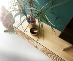 LowboardBudaya 220 cm Mango Natur 4 Türen schwebend Sofort versandfertig
