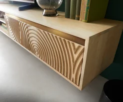 LowboardBudaya 220 cm Mango Natur 4 Türen schwebend Sofort versandfertig