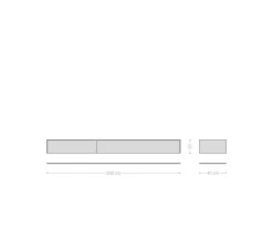 LowboardCuor 200 cm Keramik Emperador Extra Lucidato Dunkelbraun 1 Klappe 1 Schubfach Schwebend Versandfertig ca. 30.10.26