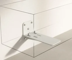 LowboardCuor 200 cm Keramik Minas Melange Weiß-Beige 1 Klappe 1 Schubfach Schwebend Sofort versandfertig