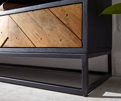 LowboardFamke 200 cm Mango Teak 2 Fächer 3 Schubladen Sofort versandfertig