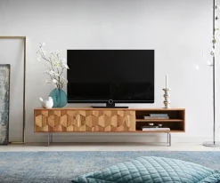 LowboardFevo 160 cm Akazie Natur 2 Türen L-Fuß Sofort versandfertig
