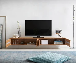 LowboardFevo 200 cm Akazie Natur 4 Türen schwebend Sofort versandfertig