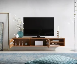 LowboardFevo 160 cm Akazie Natur 2 Türen schwebend Sofort versandfertig