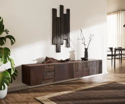 LowboardImara 200 cm Mango Braun 4 Türen schwebend Sofort versandfertig