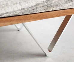 LowboardKleo 200 cm Akazie Natur 4 Türen V-Fuß Edelstahl Sofort versandfertig