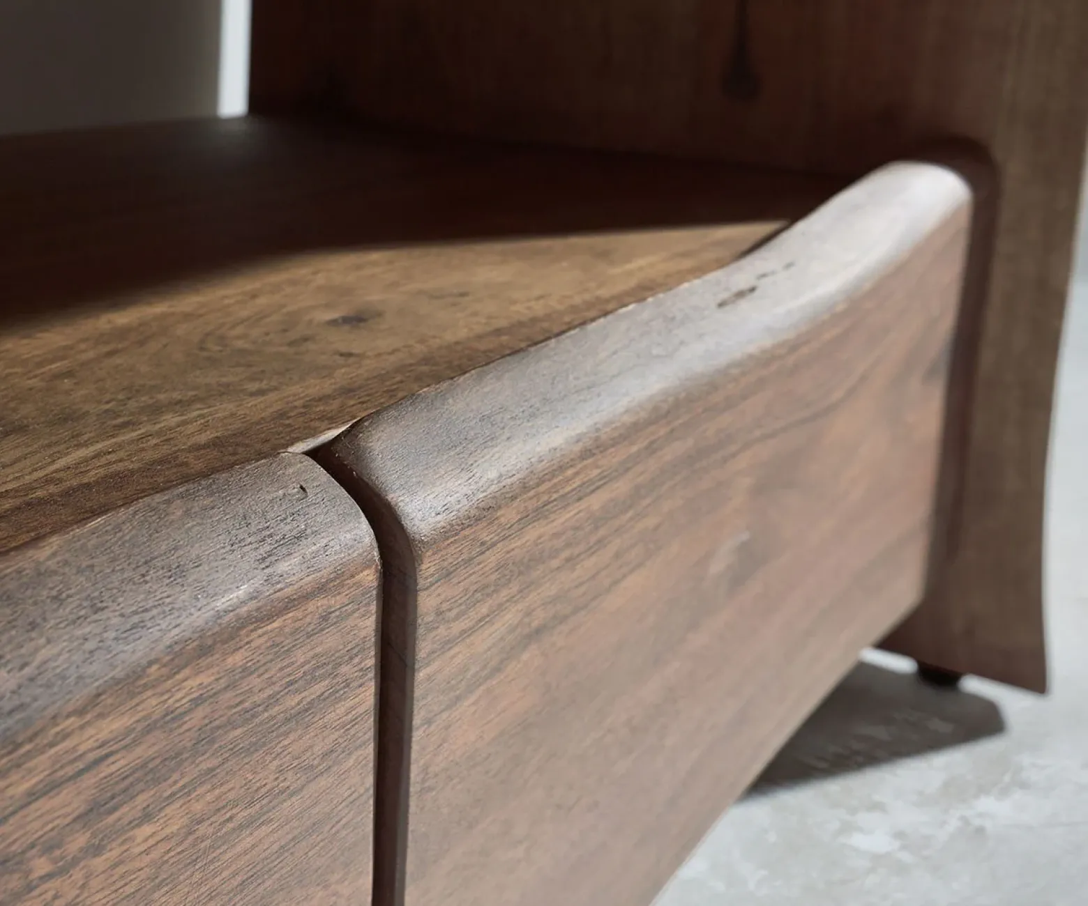 LowboardLive-Edge 230 cm Akazie massiv Braun 4 Schübe Sofort versandfertig