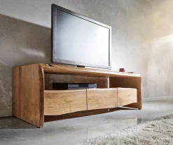 LowboardLive-Edge 145 cm Akazie Natur Fach 3 Schübe Sofort versandfertig