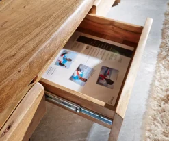 LowboardLive-Edge 230 cm Akazie Natur massiv 4 Schübe Sofort versandfertig