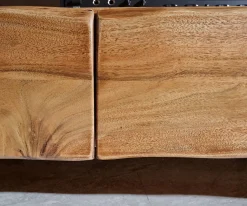 LowboardLive-Edge 230 cm Akazie Natur massiv 4 Schübe Sofort versandfertig
