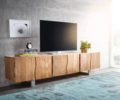 LowboardLive-Edge 220 cm Akazie Natur massiv 6 Türen Sofort versandfertig