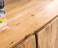 LowboardLive-Edge 220 cm Akazie Natur massiv 6 Türen Sofort versandfertig