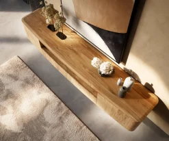 LowboardNagaru 240 cm Akazie Aura 2 Türen 2 Schubladen 1 Fach schwebend Sofort versandfertig