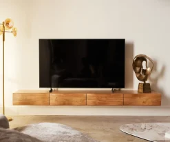 LowboardNew Live-Edge Live-Edge 240 cm Akazie Natur 4 Schubladen schwebend Sofort versandfertig