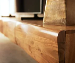LowboardNew Live-Edge Live-Edge 240 cm Akazie Natur 4 Schubladen schwebend Sofort versandfertig