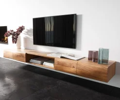 LowboardNew Live-Edge Live-Edge 240 cm Akazie Natur 4 Türen 1 Fach schwebend Sofort versandfertig