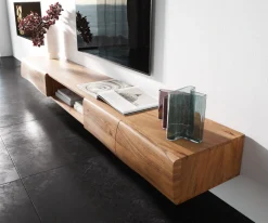 LowboardNew Live-Edge Live-Edge 240 cm Akazie Natur 4 Türen 1 Fach schwebend Sofort versandfertig