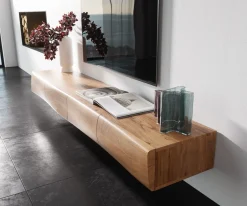 LowboardNew Live-Edge Live-Edge 200 cm Akazie Natur 4 Türen schwebend Sofort versandfertig