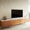LowboardSecara 220 cm Akazie Natur 4 Türen Marmor Füße Edelstahl Versandfertig ca. 25.11.26