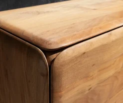 LowboardShavani 200 cm Akazie Natur 4 Türen Fuß Oval Edelstahl Sofort versandfertig