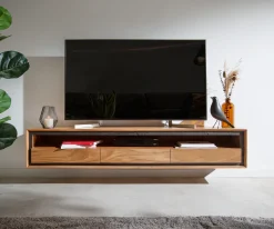 LowboardStonegrace 175 cm Akazie Natur 1 Fach 3 SchubladenSteinfurnier schwebend Sofort versandfertig