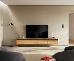 LowboardStonegrace 240 cm Eiche Natur 4 Türen Schwebend Sofort versandfertig