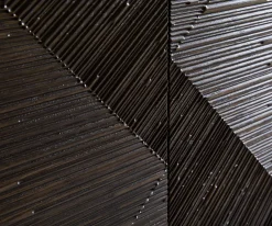 LowboardTereos 220 cm Esche Dunkelbraun 3D Effekt 4 Türen Kufe Metall Schwarz Versandfertig ca. 28.10.26