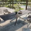 OutdoortischEdge 300x100 cm Keramik Laminam® Nero Greco Anthrazit Kreuzgestell Rechteck Edelstahl Versandfertig ca. 17.08.26