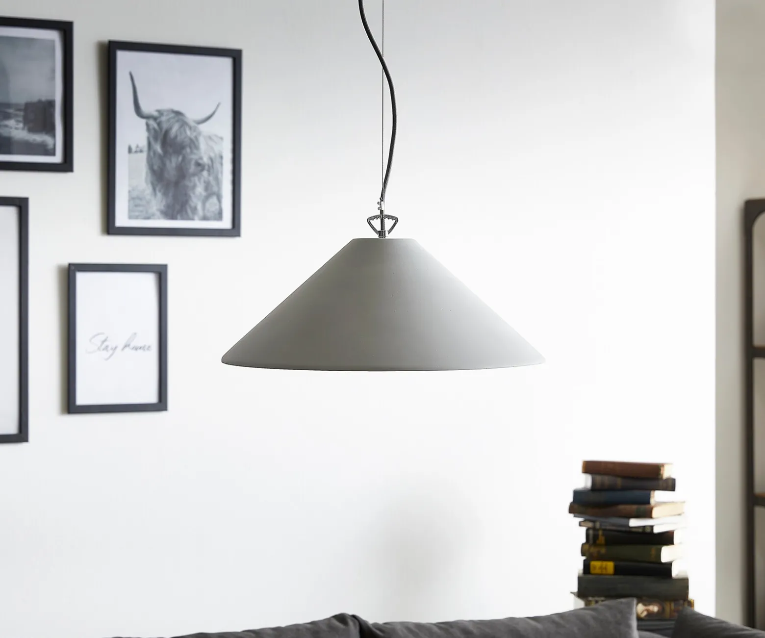 PendelleuchteFatua 40 cm Beton 60 W Pendelleuchte Hängeleuchte Sofort versandfertig