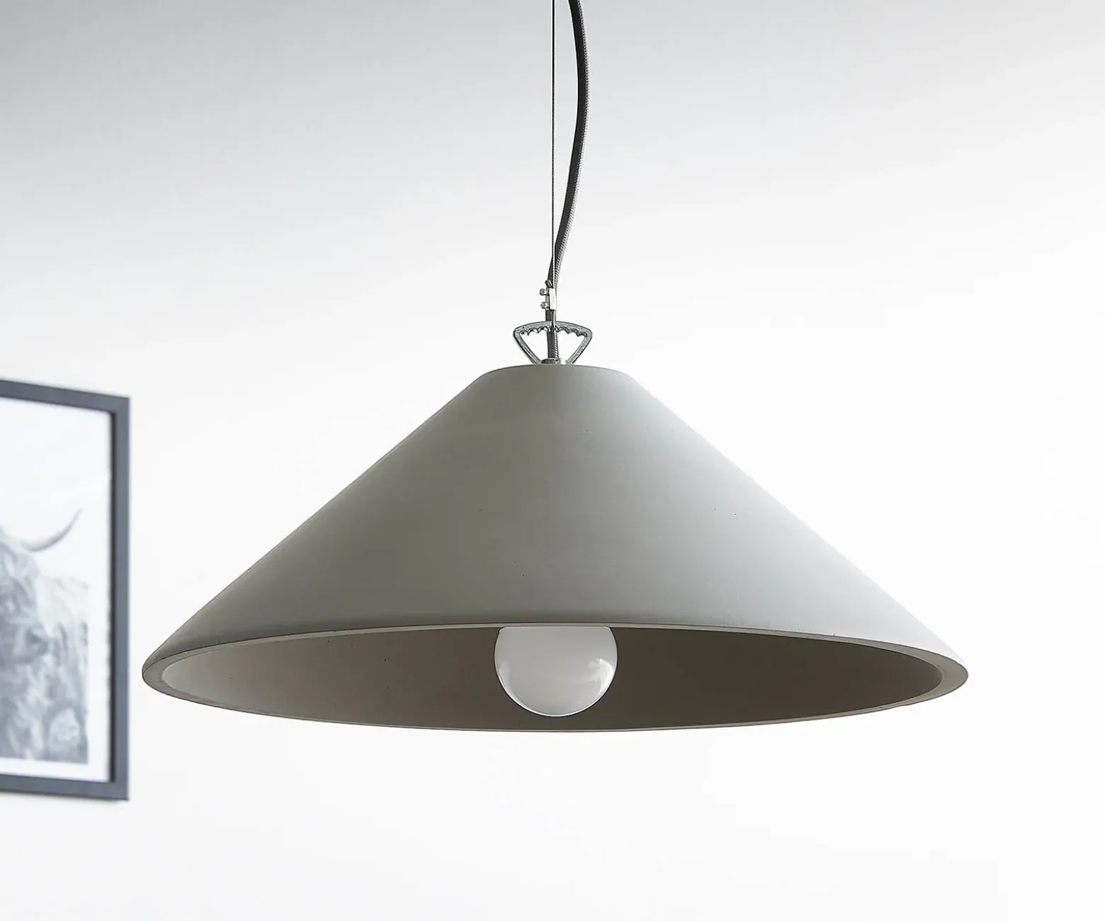 PendelleuchteFatua 40 cm Beton 60 W Pendelleuchte Hängeleuchte Sofort versandfertig
